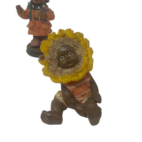 Vintage Lot 7 Black Americana Folk Art African American Figurine child Boy Girl - Picture 9 of 15